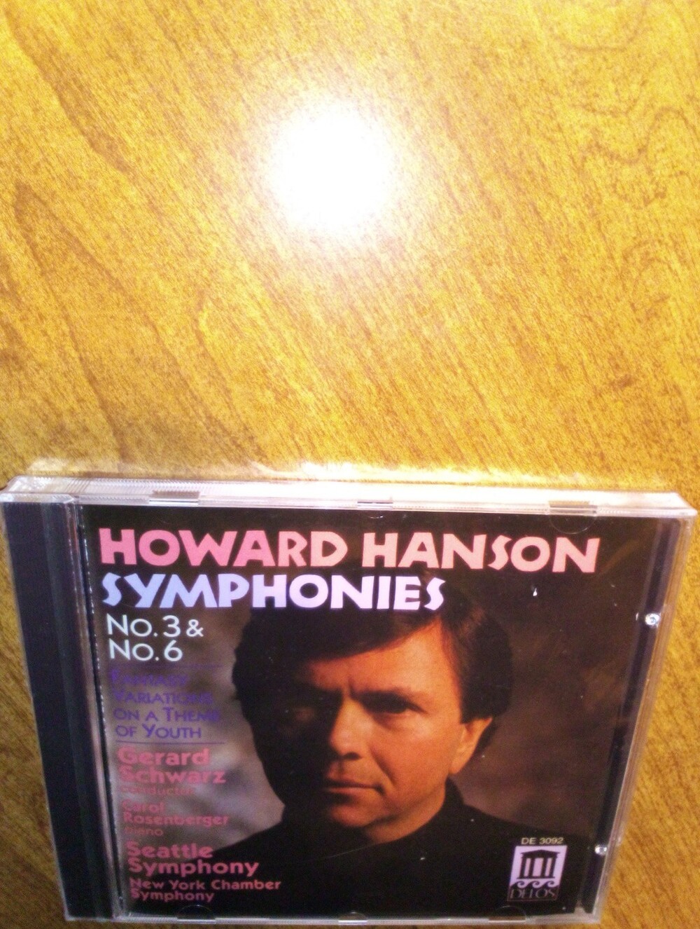 Howard Hanson Symphonies No. 3 & 6 Fantasy Variations 1990 Delos Int. CD Sealed